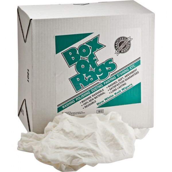 PAINTERS RAGS White 100% Cotton Lint Free - 10kg Carton